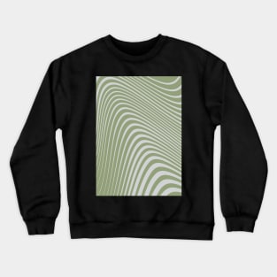 Modern Abstract Wavy Line - Aesthetic Green Crewneck Sweatshirt